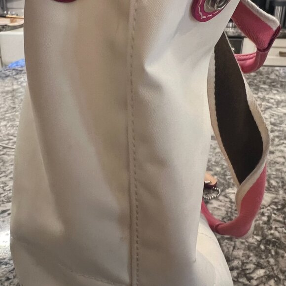Pink & White Coach Tote - Picture 8 of 8